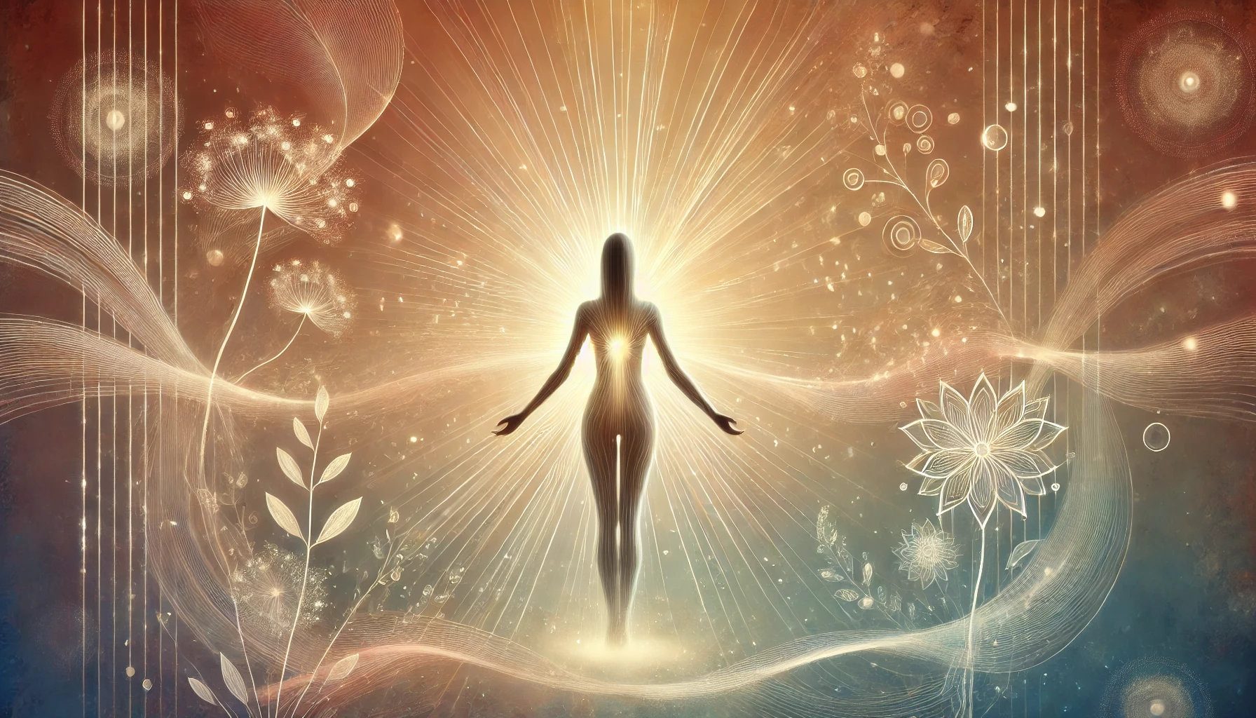 Mujer conectada espiritualmente